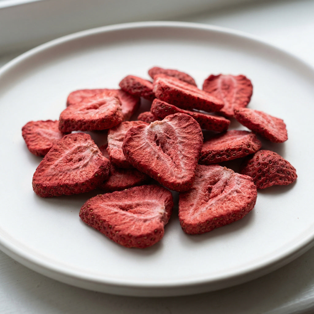 Fresa liofilizada (freeze dried strawberry)