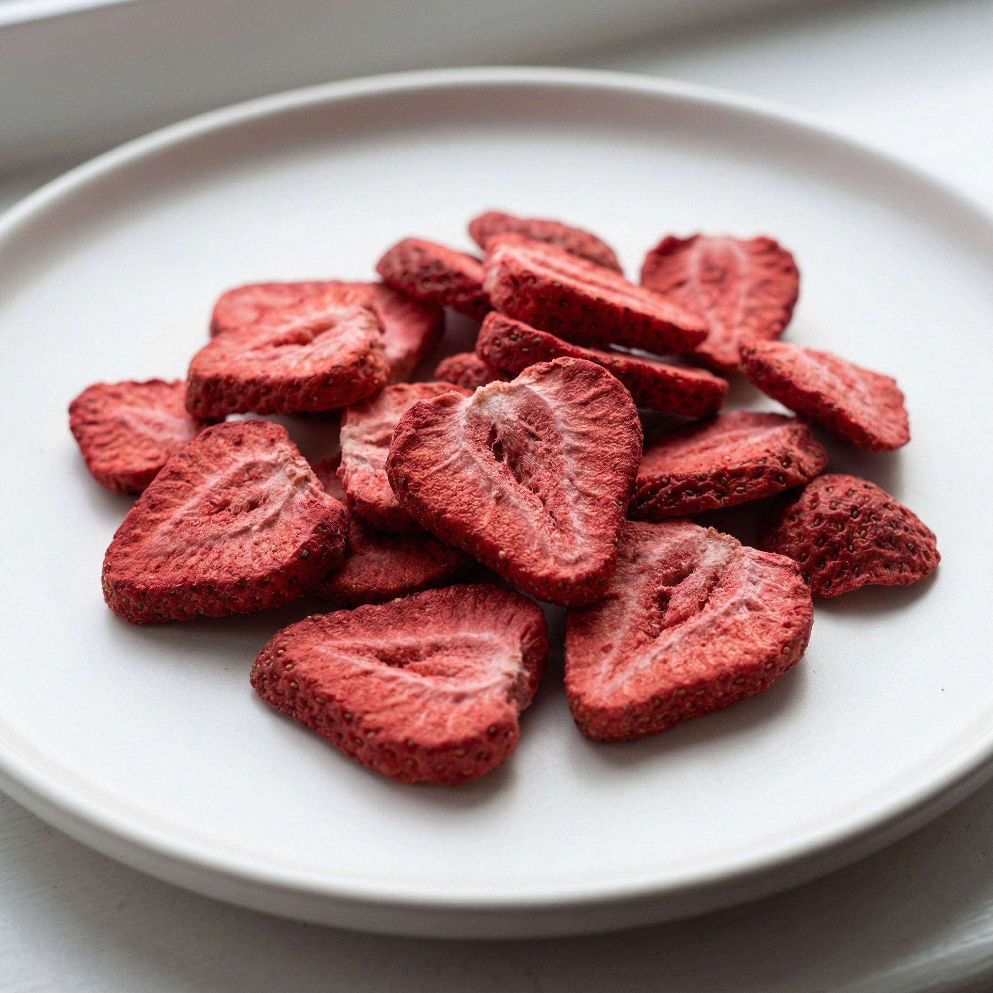 Fresa liofilizada (freeze dried strawberry)