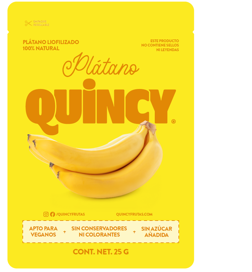 Plátano liofilizado (freeze dried banana)
